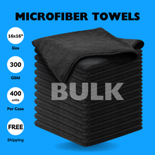 Load image into Gallery viewer, Black Microfiber Towels $0.37 per unit (Case Pack)👍

