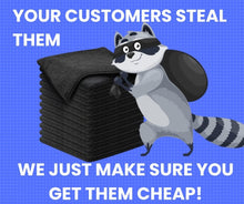 Load image into Gallery viewer, SALE! Black Microfiber Towels,  π (5 cases)